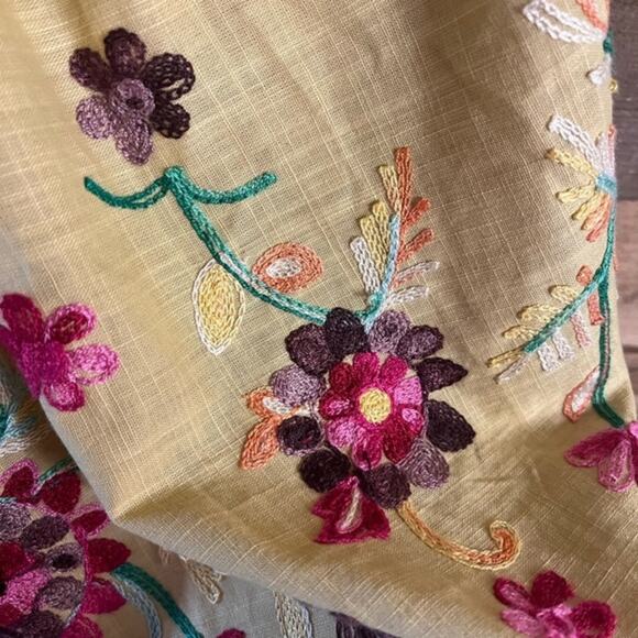 Bluheaven Gold‎ Floral Embroidered Romper Size Small - Picture 12 of 13